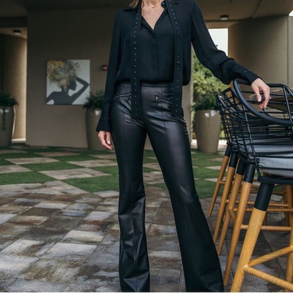 Worth New York Gianna Faux Leather Pants Black Size 2